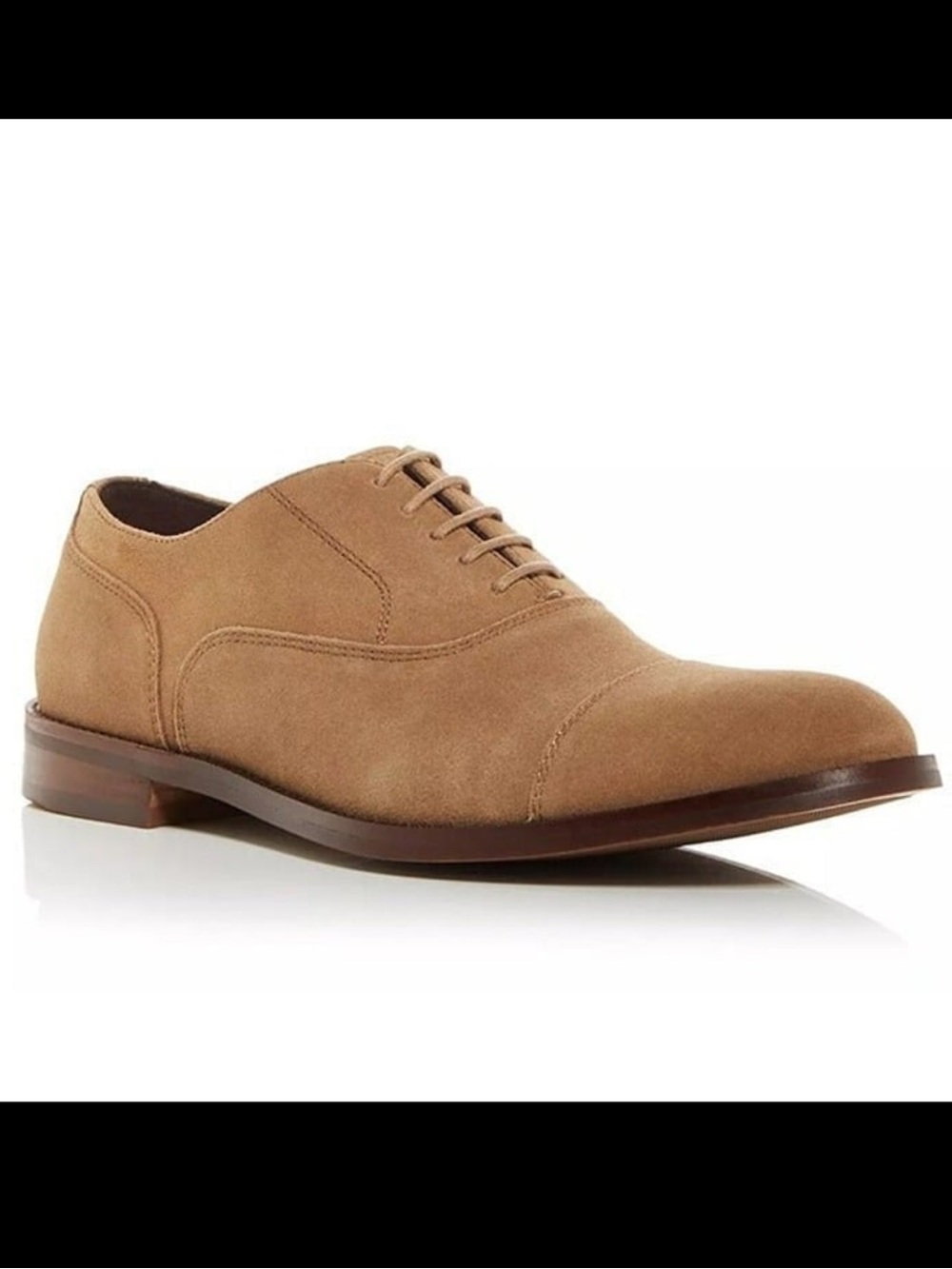 Bloomingdale’s Exclusive Tan Suede Oxford Dress Shoes (Men 10) NEW IN BOX!
